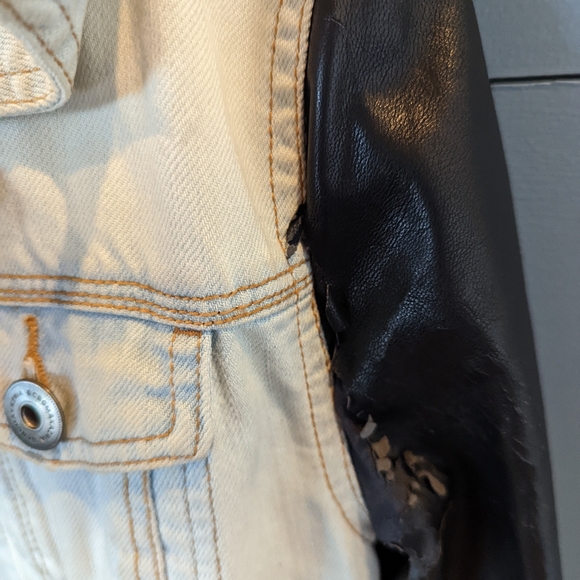 BCBG Jean and Leather jacket - Picture 3 of 5